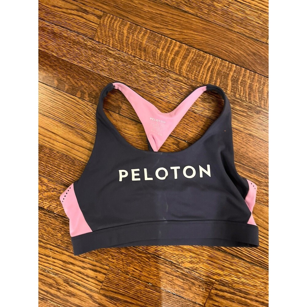 Peloton Blue Sports Bra Size L Together We Go Far